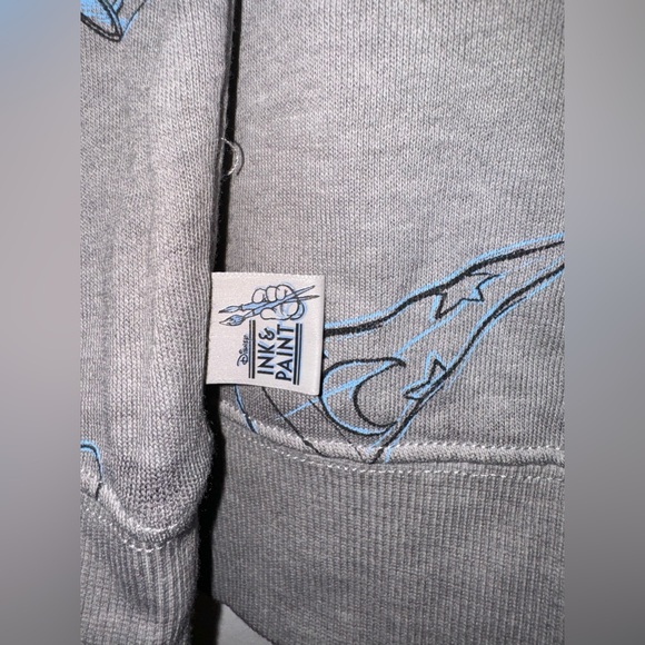 Disney Parks Mickey & Friends Pullover Disney Ink & Paint Adult M NWT Gray LS - Picture 3 of 6